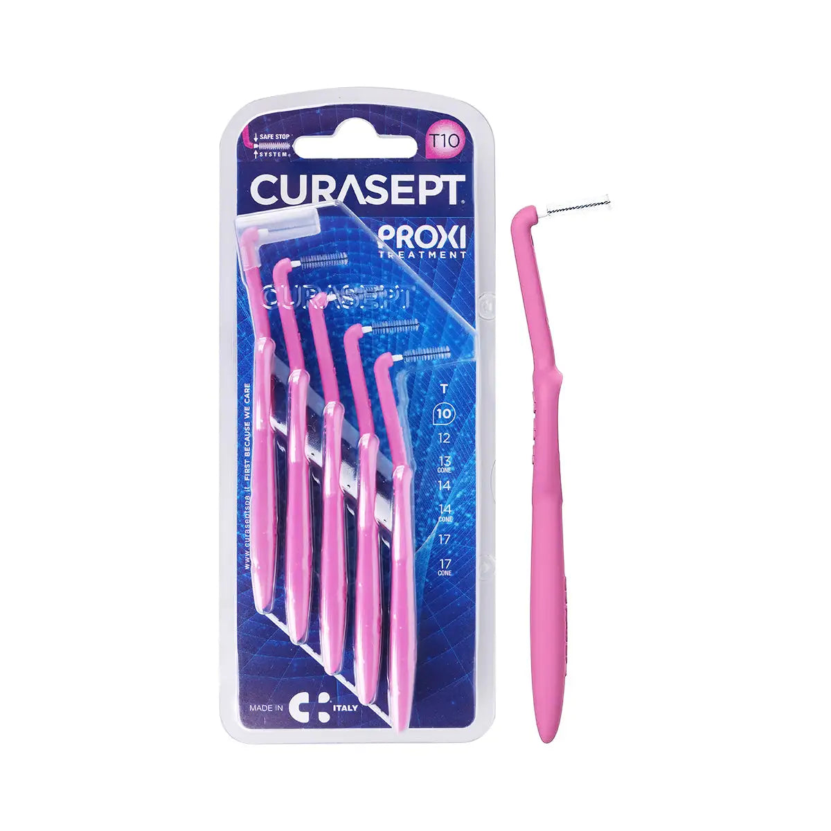 1-Curasept Proxi Angle T10 Interdental Brush 1.0mm Fuchsia5pcs