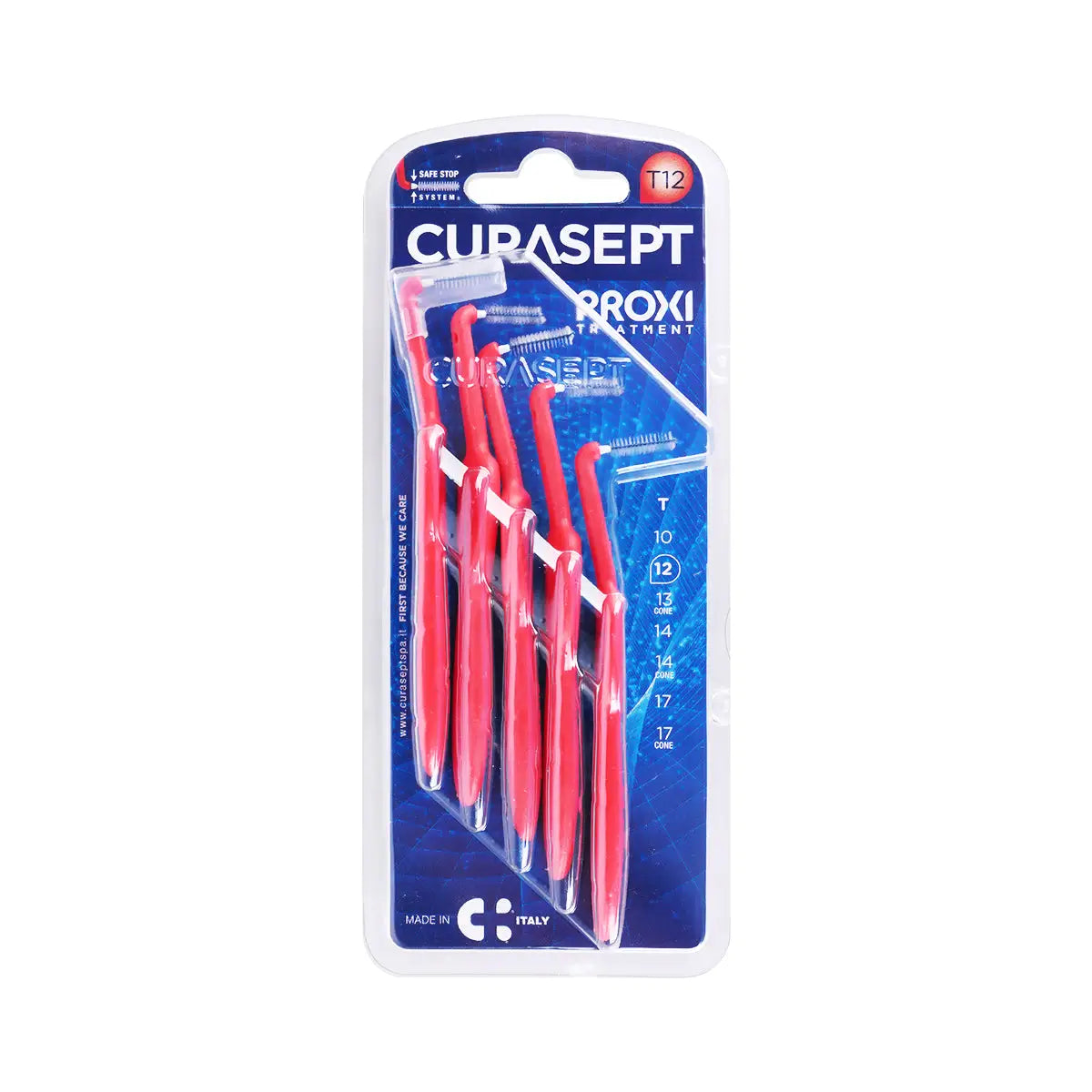 2-Curasept Proxi Angle T12 Interdental Brush 1.2mm Red 5pcs +1