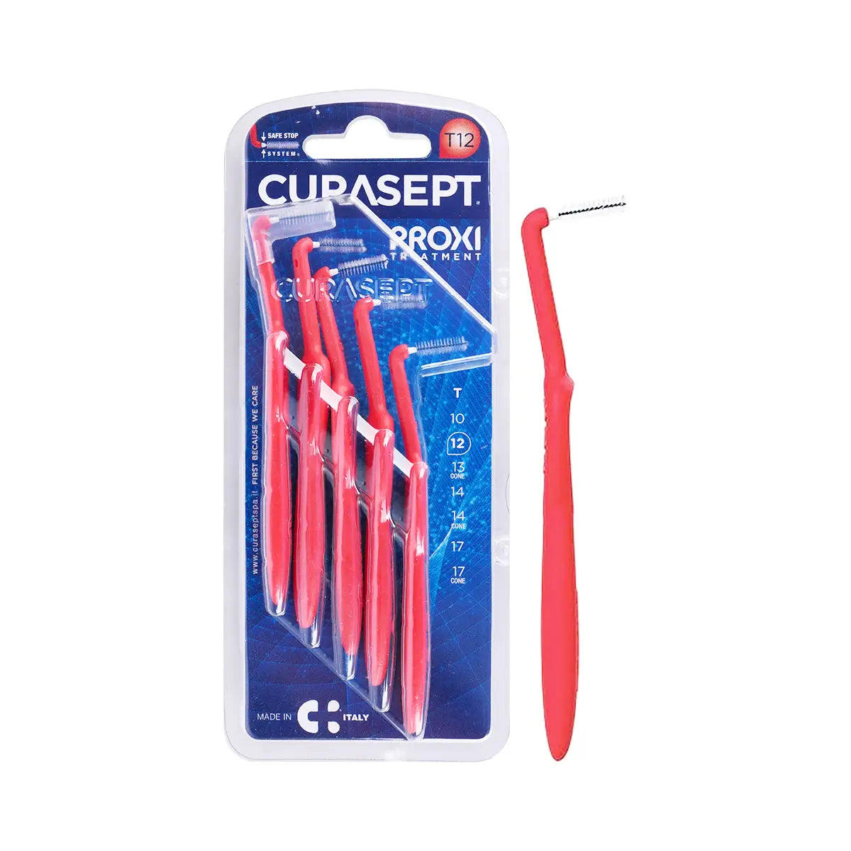 1-Curasept Proxi Angle T12 Interdental Brush 1.2mm Red 5pcs