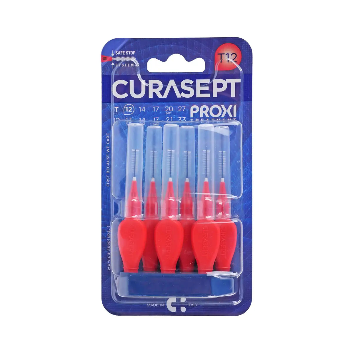 2-Curasept Proxi T12 Interdental Brush 1.2mm Red 6pcs +1