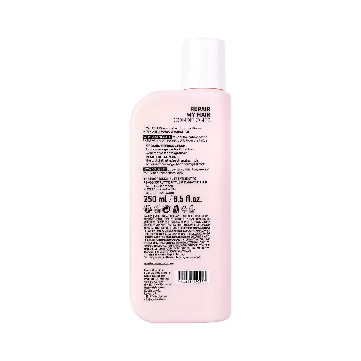 59875-Natura Siberica ICE Repair My Hair Conditioner 250ml +2