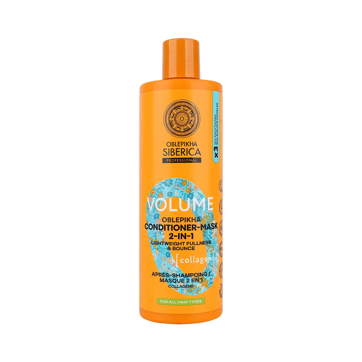 59879-Natura Siberica Oblepikha Volume 2in1 Conditioner Mask 400mL