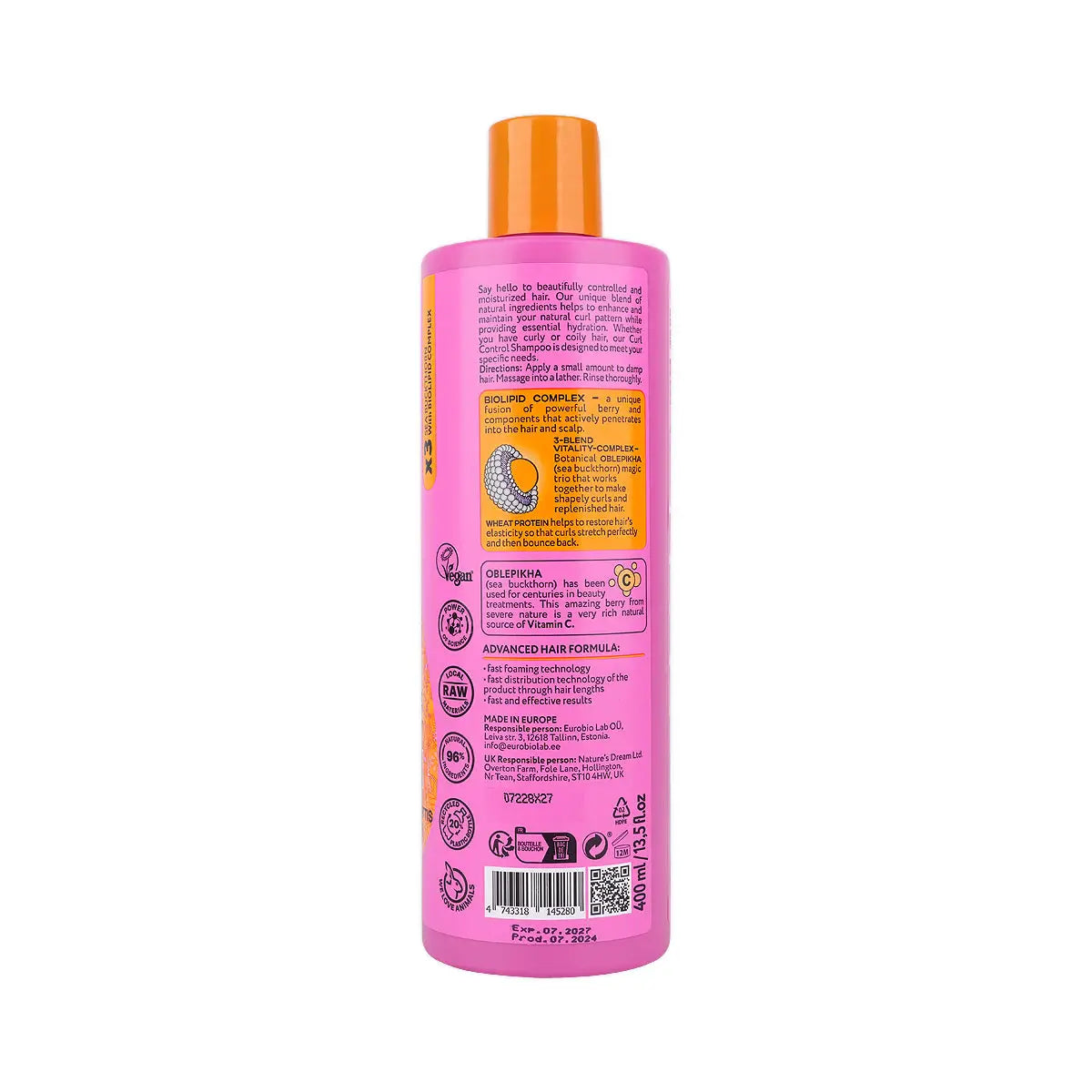59880-Natura Siberica Oblepikha Curl Control Protein Shampoo 400mL +2