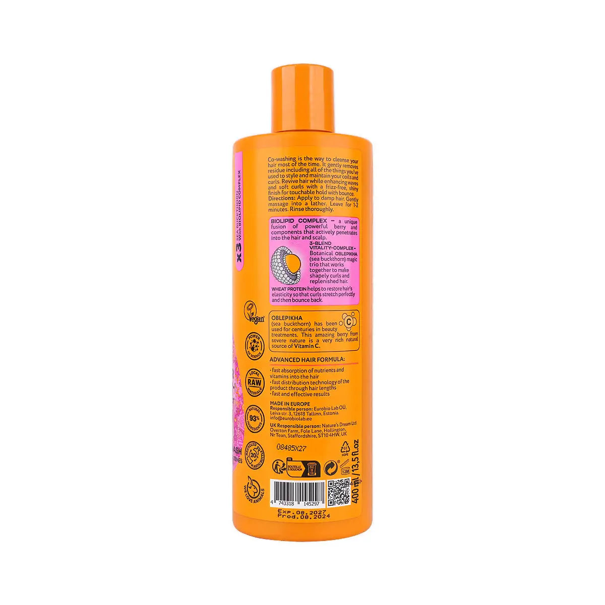 59881-Natura Siberica Oblepikha Curl Control 2in1 Conditioner400mL +2