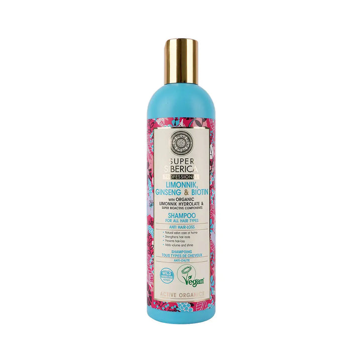 59882-Natura Siberica Super Limonnik,Ginseng&amp;Biotin Shampoo 400mL