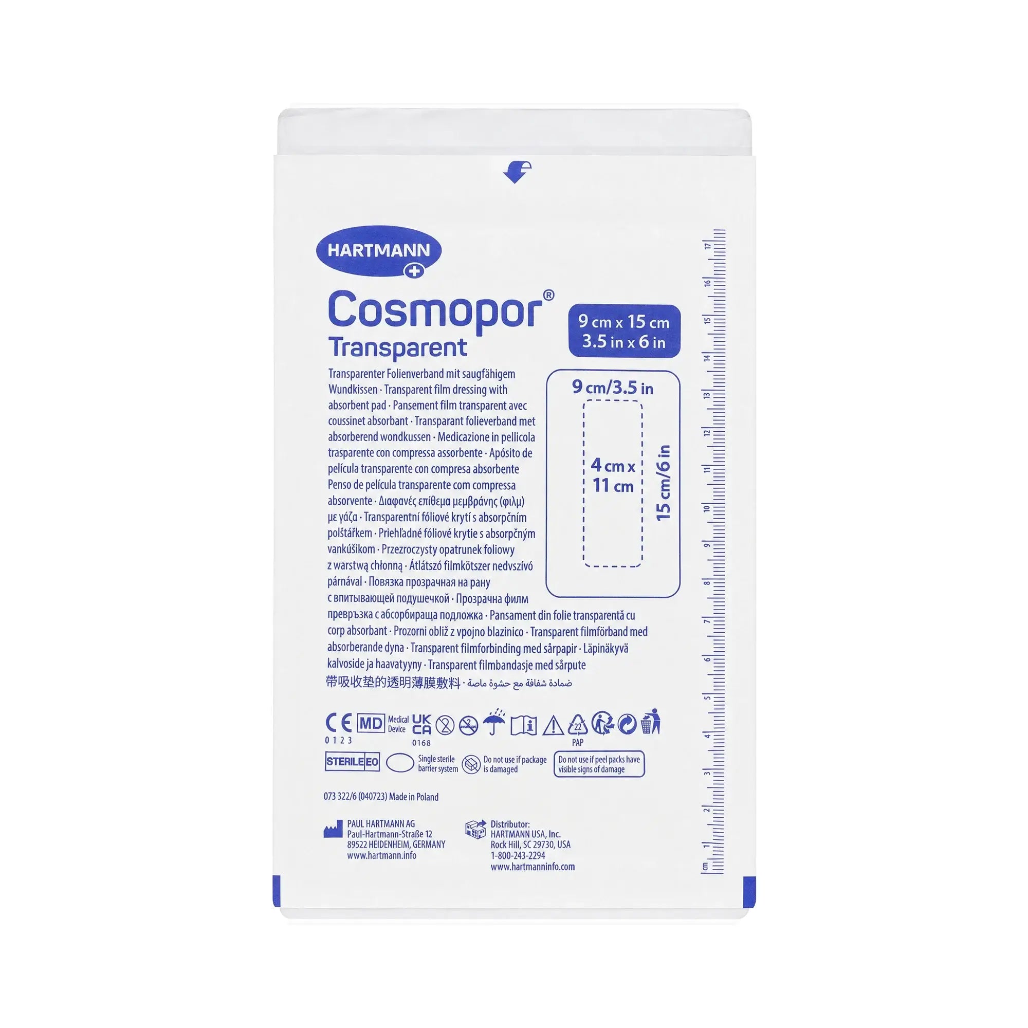 59885-Hartmann Cosmopor Transparent 9x15cm 1pc