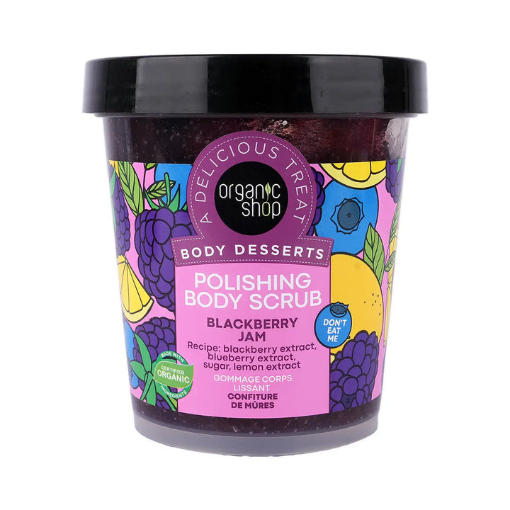 59893-Organic Shop Polishing Blackberry Jam Body Scrub 450mL