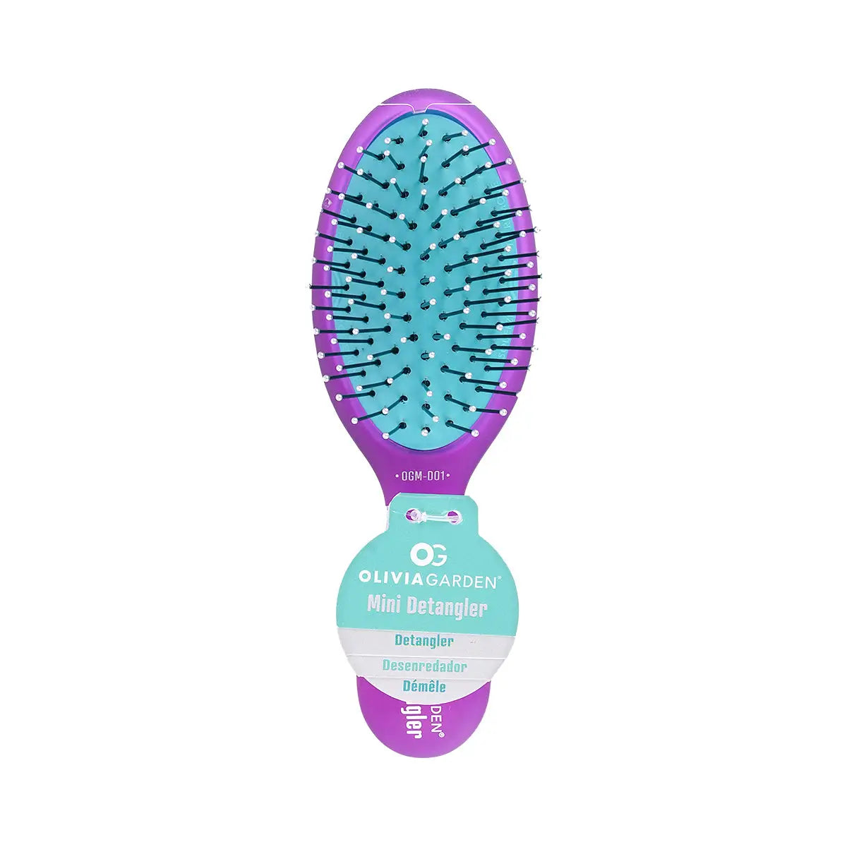 1-Olivia Garden Mini Purple Detangler Brush - 721-Ogmd01