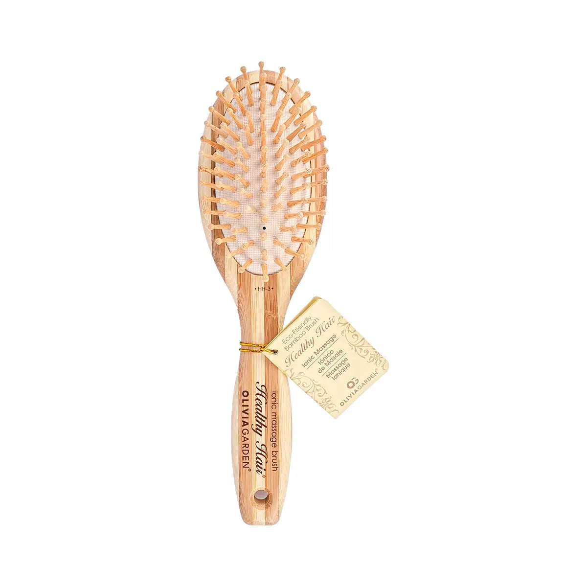1-Olivia Garden Ionic Massage Paddle Bamboo Brush - 720-Hh3