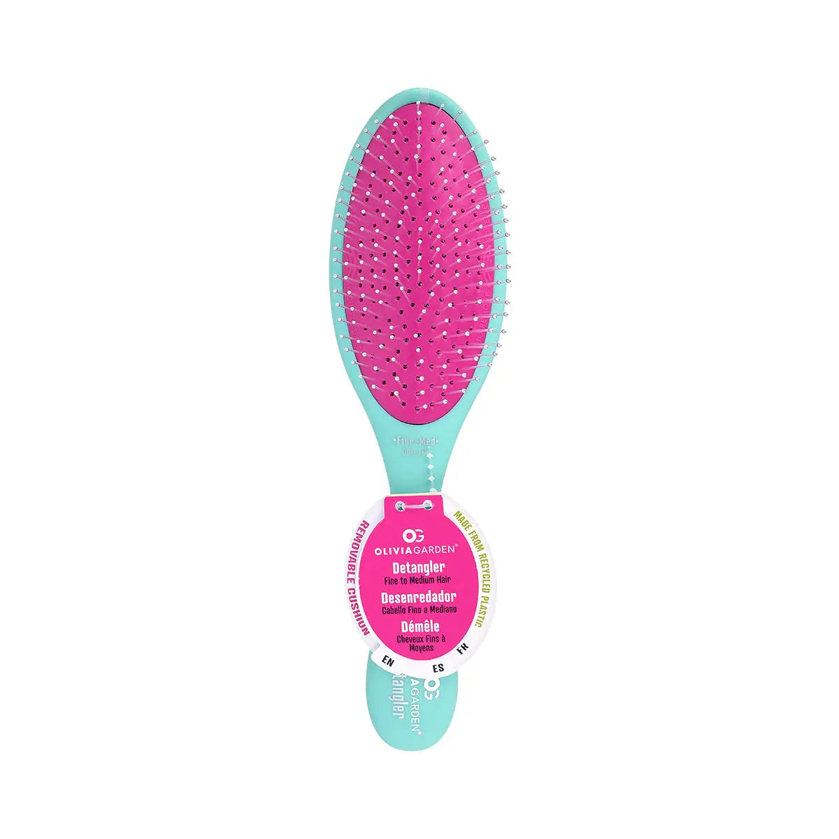 1-Olivia Garden Detangler Fine-Medium Turquoise Br-721-Ogdf06