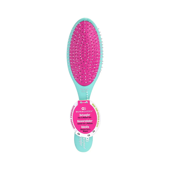 59909-Olivia Garden Detangler Fine-Medium Turquoise Br-721-OGDF06