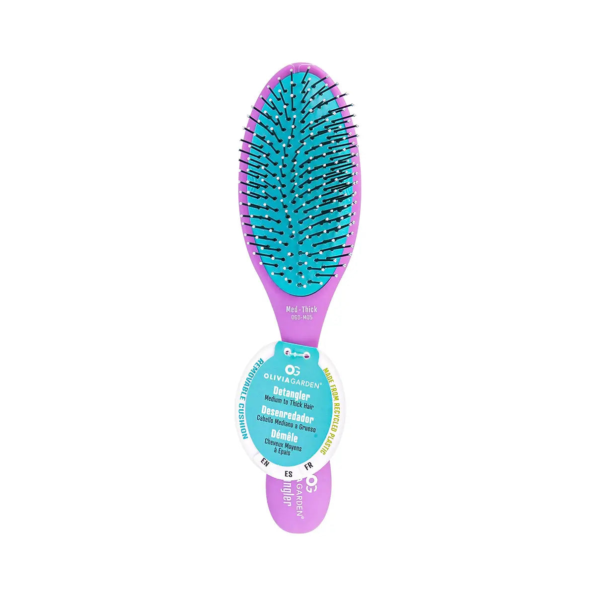 1-Olivia Garden Detangler Medium-Thick Purple Brush-721-Ogdm05