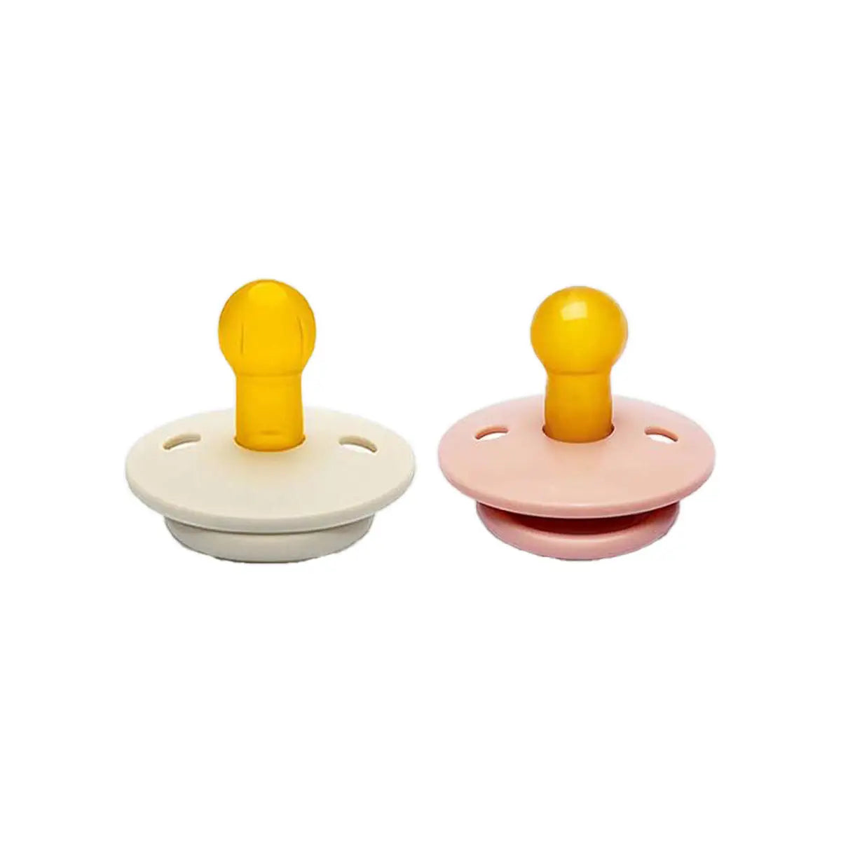 4-Tiny'S Natural Latex Pacifier Size 1 White & Pink 2Pcs 0-6M +3