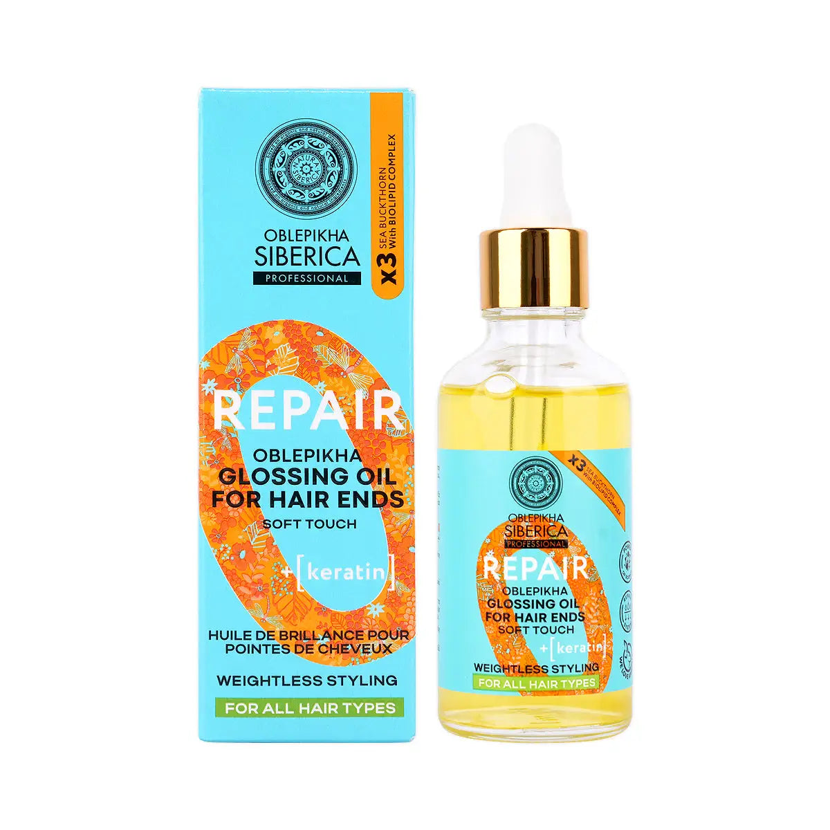 1-Natura Siberica Oblepikha Repair Glossing Oil Hair Ends 50Ml