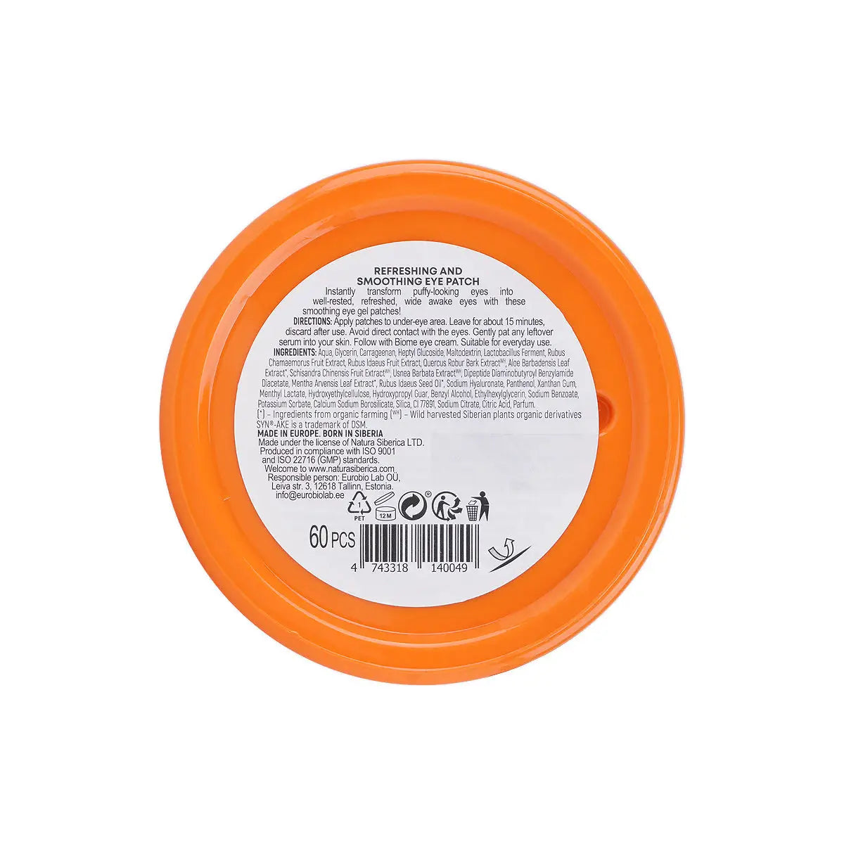 4-Natura Siberica Biome Refreshing & Smoothing Eye Patch 60Pcs +3