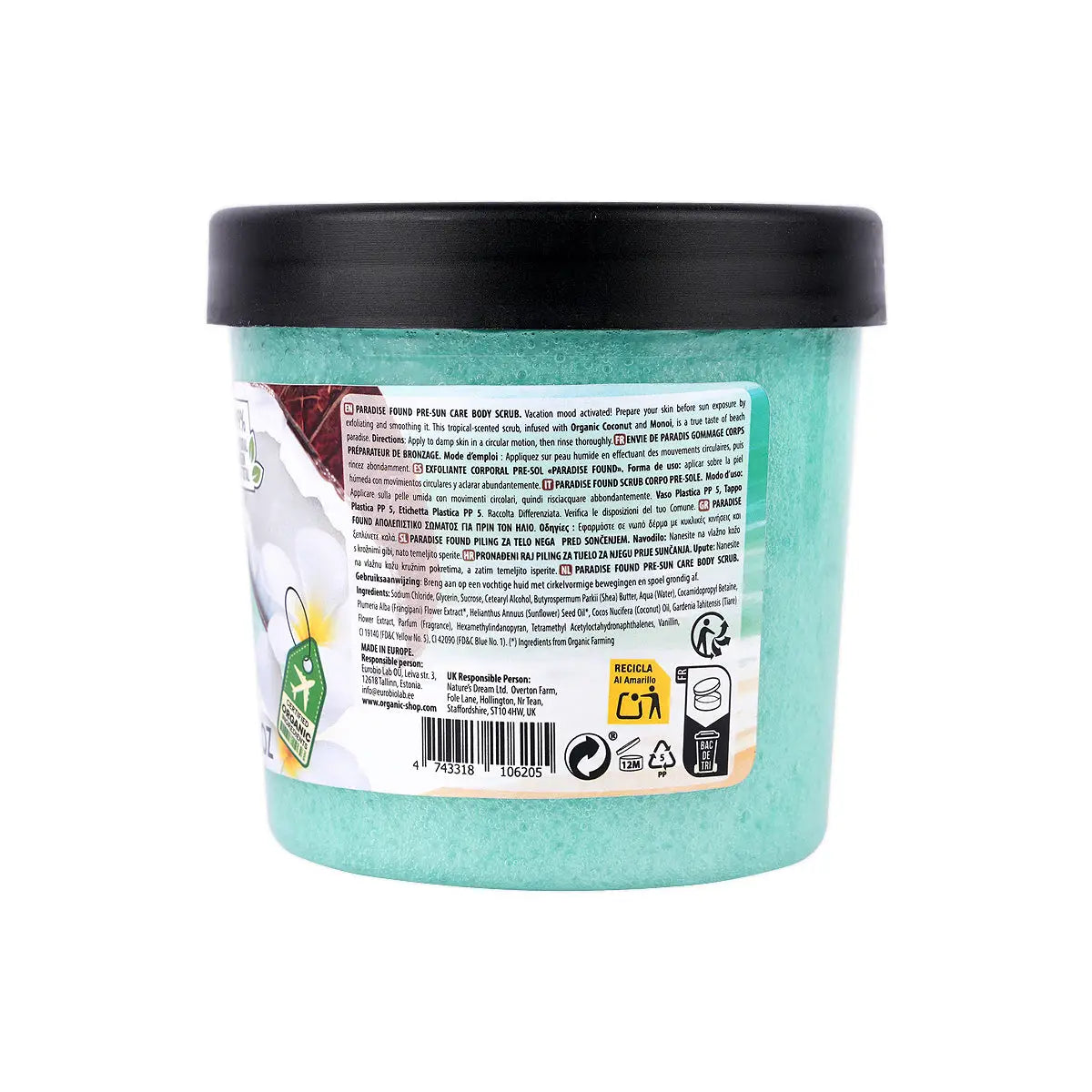 3-Organic Shop Pre-Sun Care Body Scrub Coco & Maje.Monoi 300ml +2