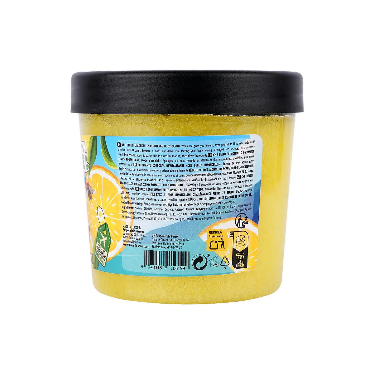 2-Organic Shop Re-Charge Body Scrub Charm Italian Lemons 300ml +1