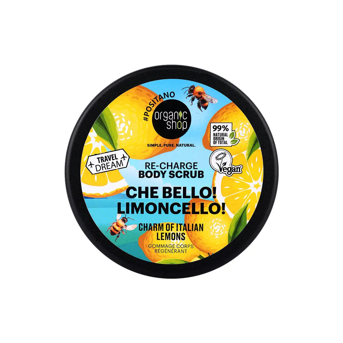 3-Organic Shop Re-Charge Body Scrub Charm Italian Lemons 300ml +2