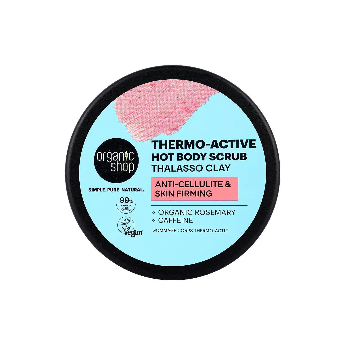 3-Organic Shop Thermo-Active Hot Body Scrub 300ml +2