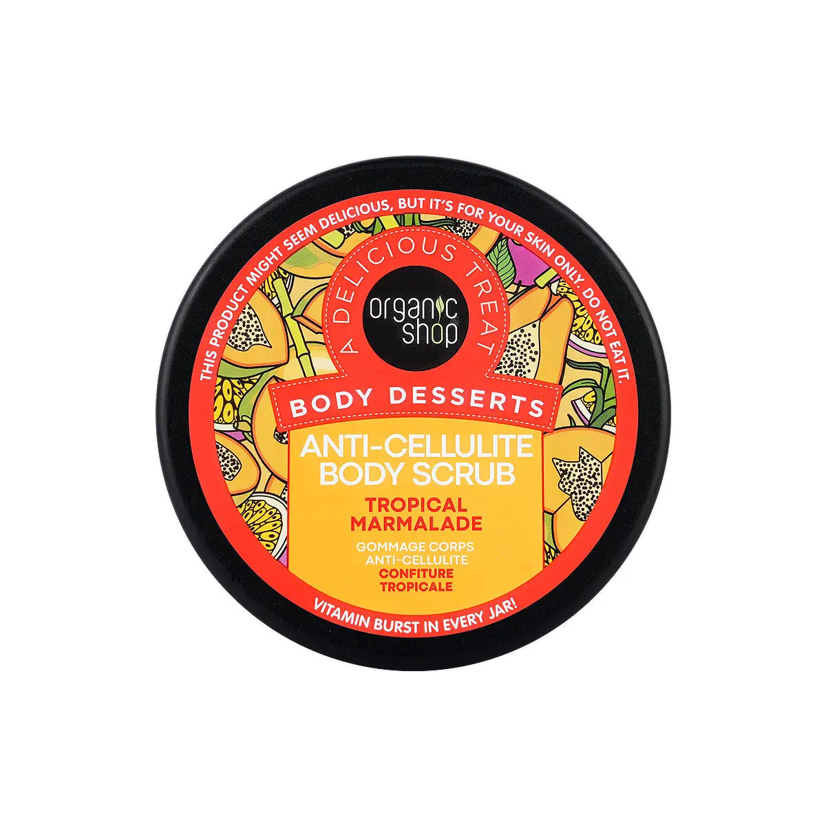 4-Organic Shop Anti-Cellulite B.Scrub Tropical Marmalade 450ml +3