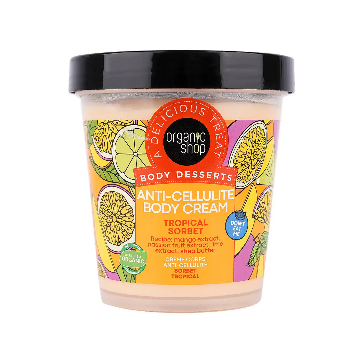 1-Organic Shop Anti-Cellulite Body Scrub Tropical Sorbet 450ml