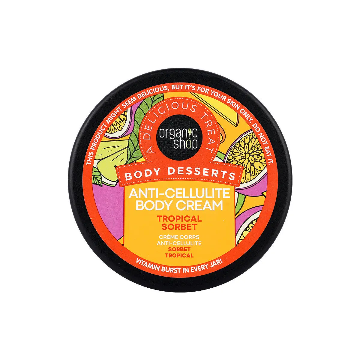 4-Organic Shop Anti-Cellulite Body Scrub Tropical Sorbet 450ml +3