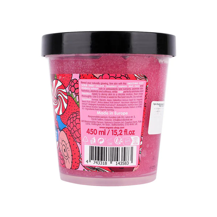 59991-Organic Shop Smoothing Body Scrub Sweet Lollipop 450mL +2
