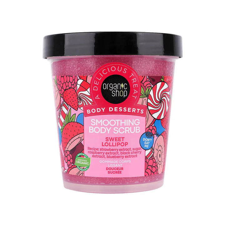 59991-Organic Shop Smoothing Body Scrub Sweet Lollipop 450mL