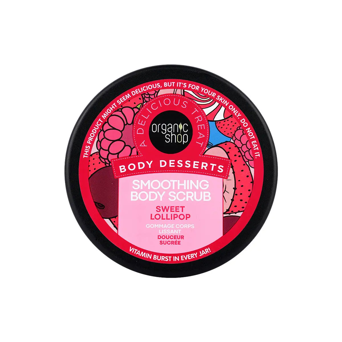 4-Organic Shop Smoothing Body Scrub Sweet Lollipop 450Ml +3