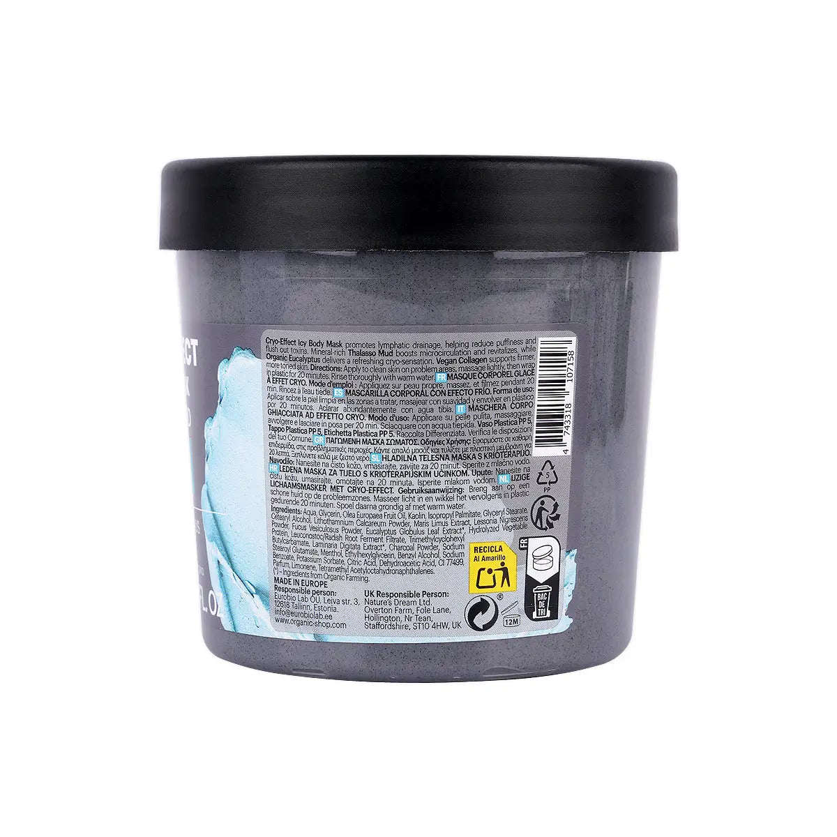 3-Organic Shop Cryo-Effect Icy Body Mask Thalasso Mud 300Ml +2