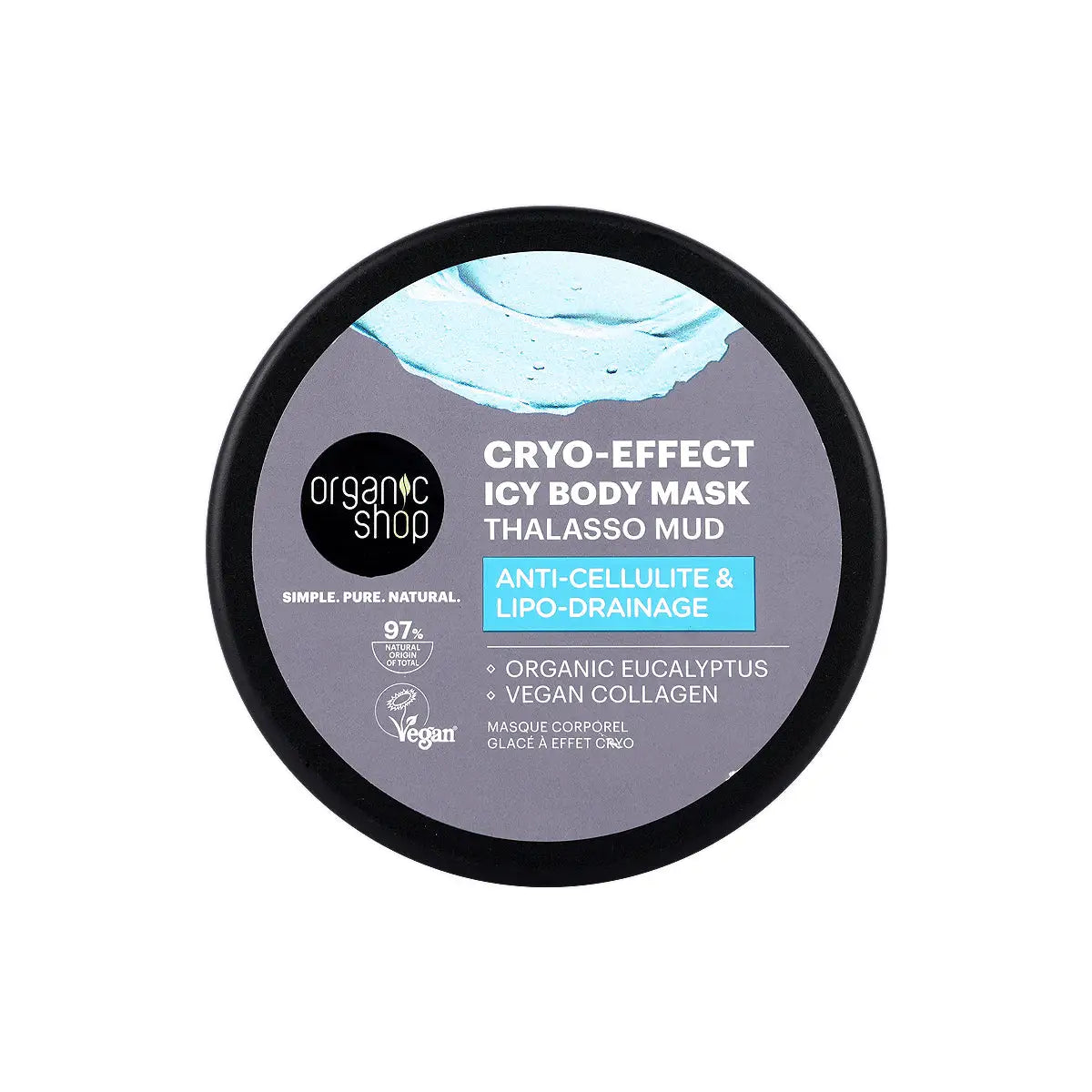 4-Organic Shop Cryo-Effect Icy Body Mask Thalasso Mud 300Ml +3