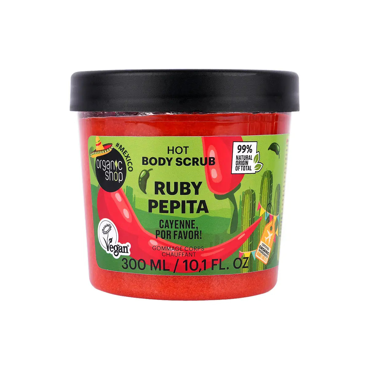 1-Organic Shop Hot B.Scrub Ruby Pepita Cayenne Por Favor 300Ml
