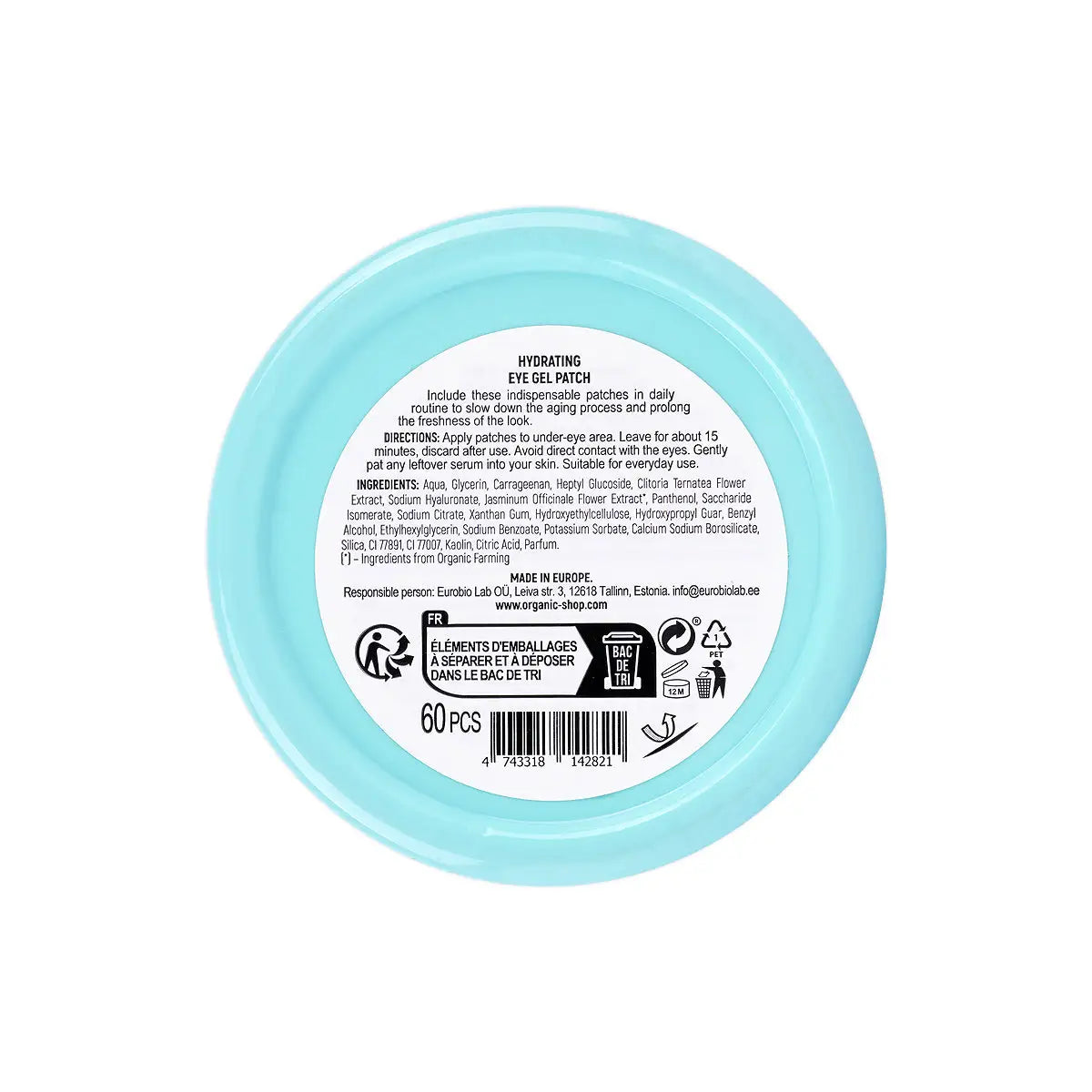 4-Organic Shop Hydrating Eye Gel Patch 60Pcs +3