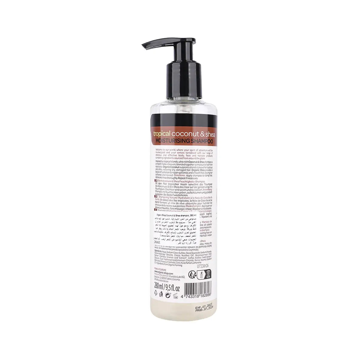 2-Organic Shop Moisturising Shampoo T.Coconut & Shea 280Ml +1