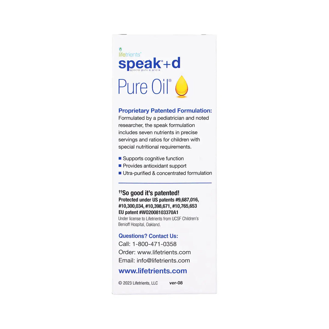 60003-Lifetrients Speak+D Pure Oil 120mL +4