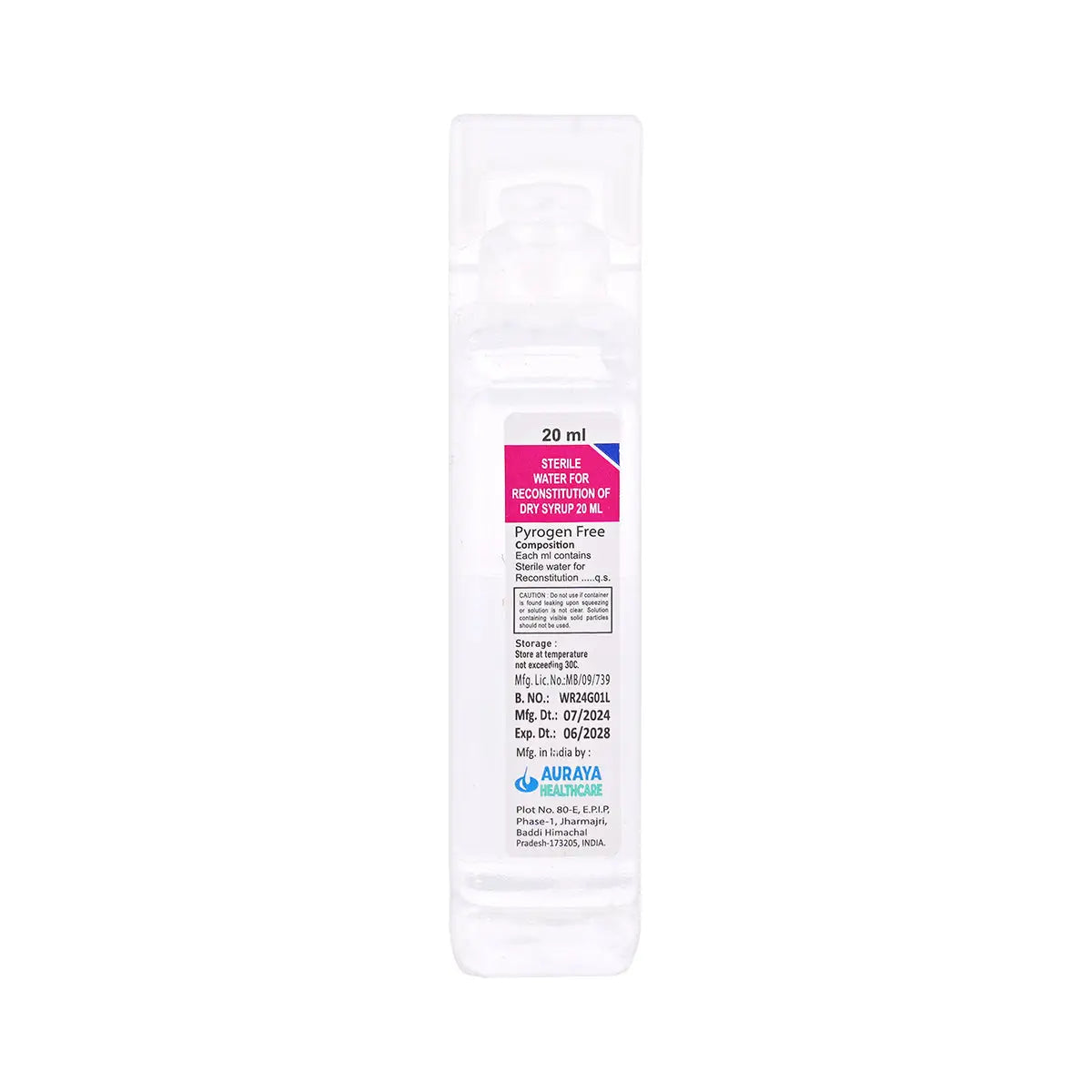 1-Sterile Water For Reconstitution Of Dry Syrup 20ml