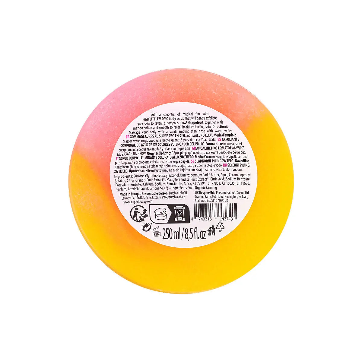 4-Organic Shop Glow Boosting R.S.Body Scrub Unicorn Magic250mL +3