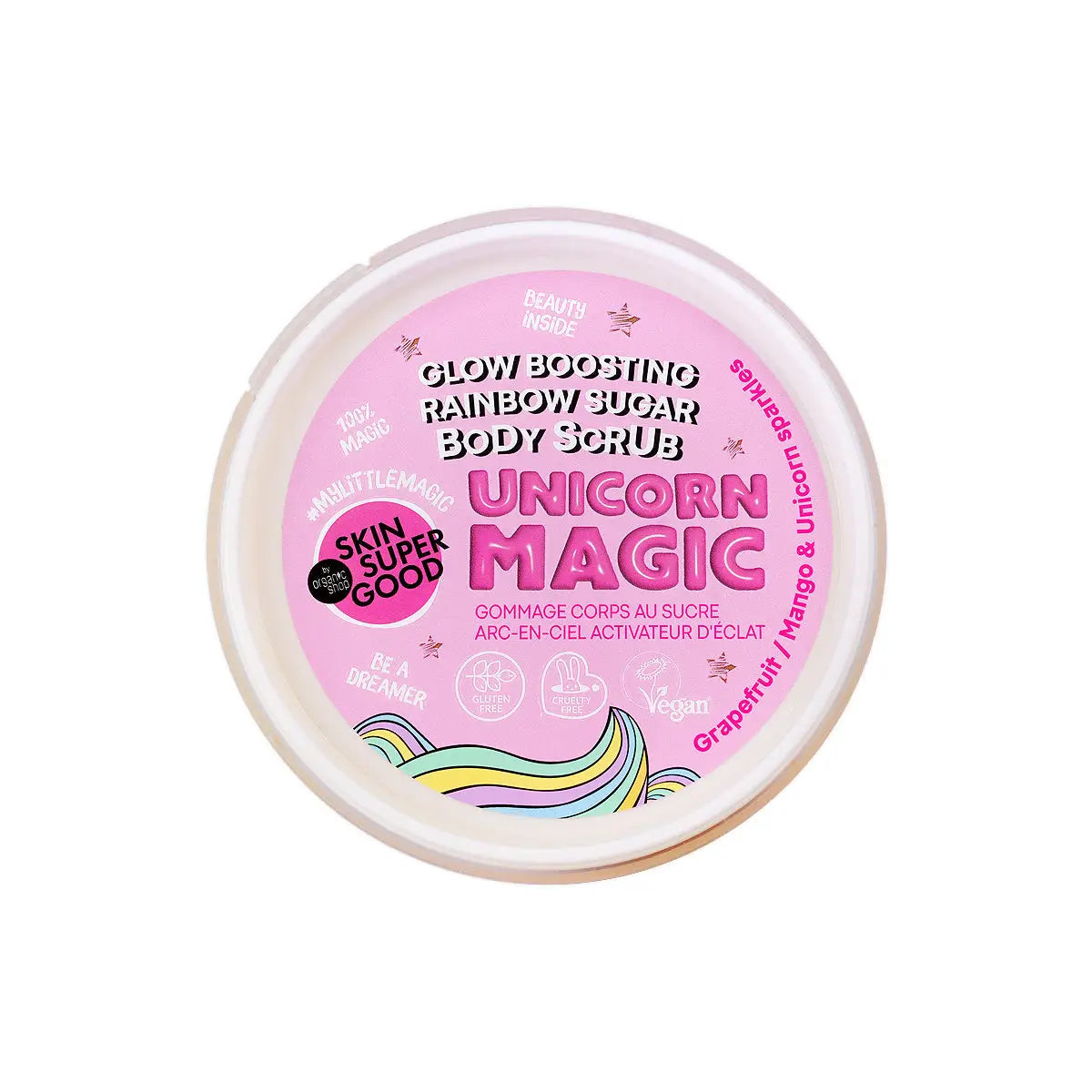 3-Organic Shop Glow Boosting R.S.Body Scrub Unicorn Magic250mL +2