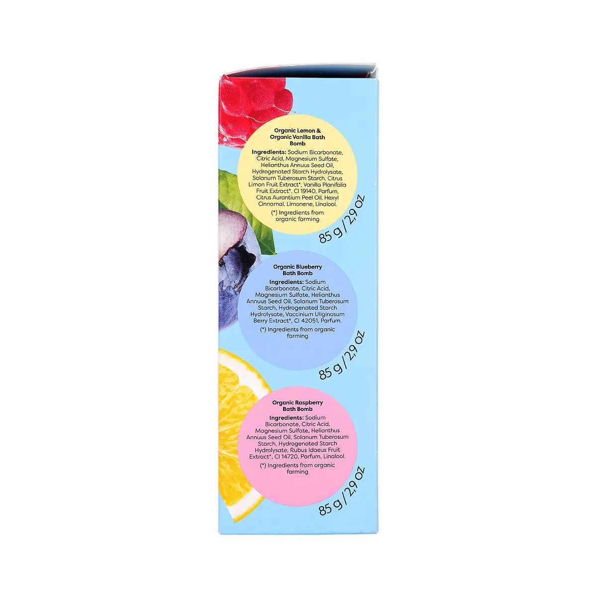 5-Organic Shop Berry Dream Bath Bomb Trio Set 3x85g +4