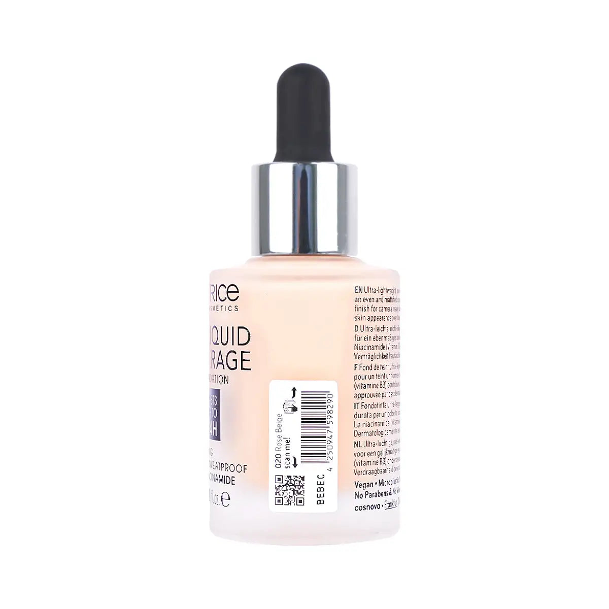 3-Catrice HD Liquid Coverage Foundation 24H-020 Rose Beige +2