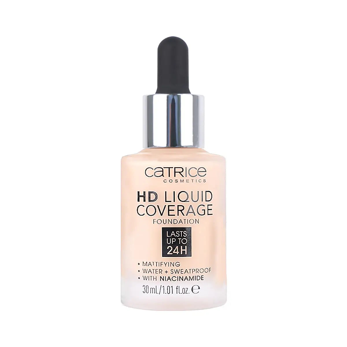 1-Catrice HD Liquid Coverage Foundation 24H-020 Rose Beige