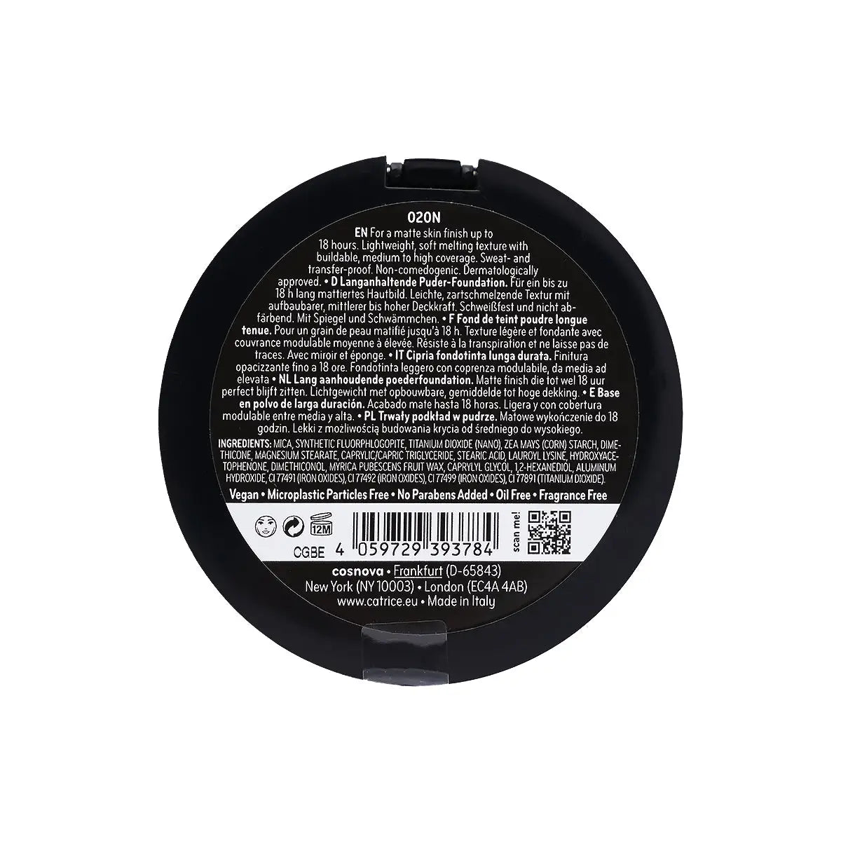 3-Catrice HD Matte Powder Foundation 18H SPF15-020N +2