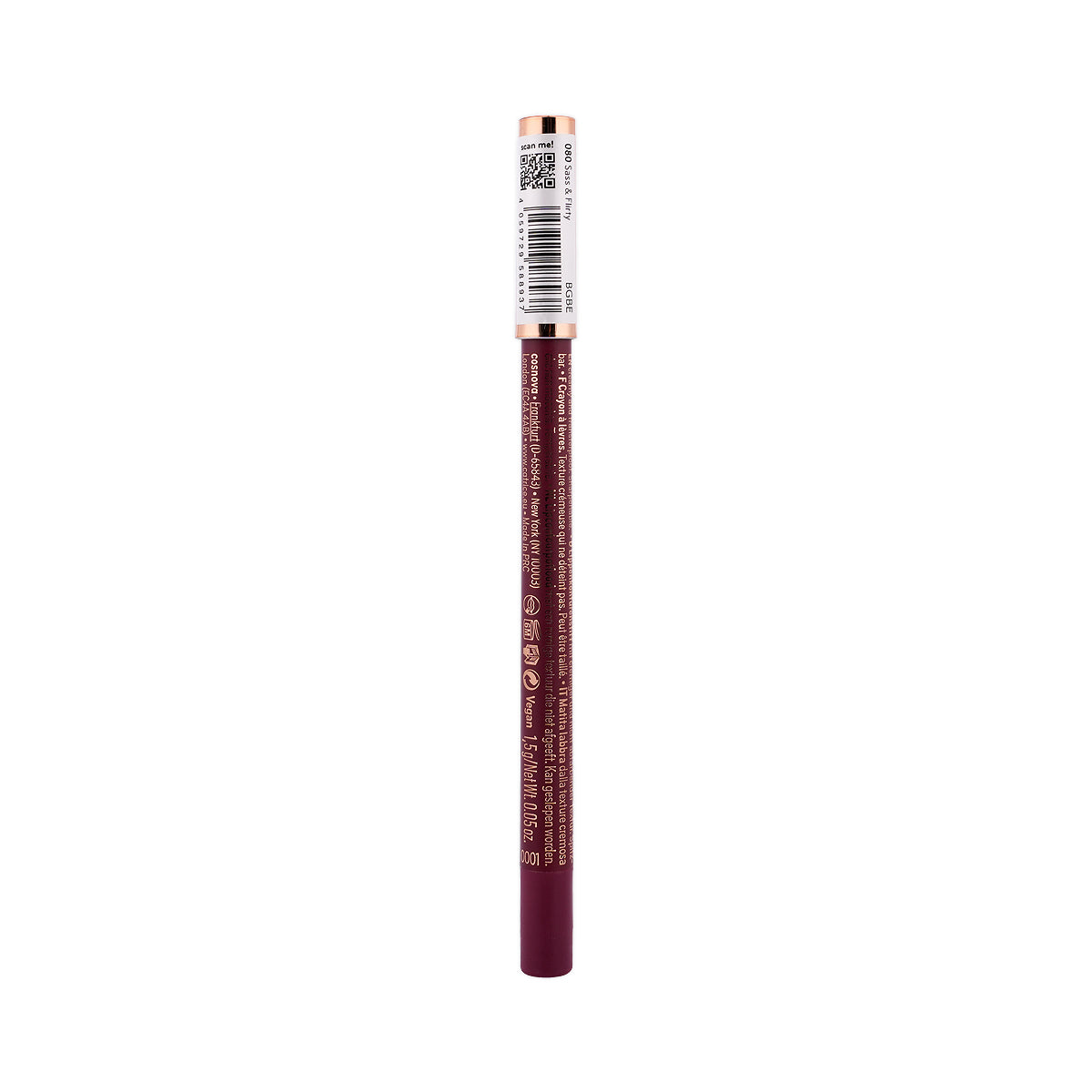 60163-Catrice Gel Glide Long-Lasting Lip Liner-080 Sass & Flirty 