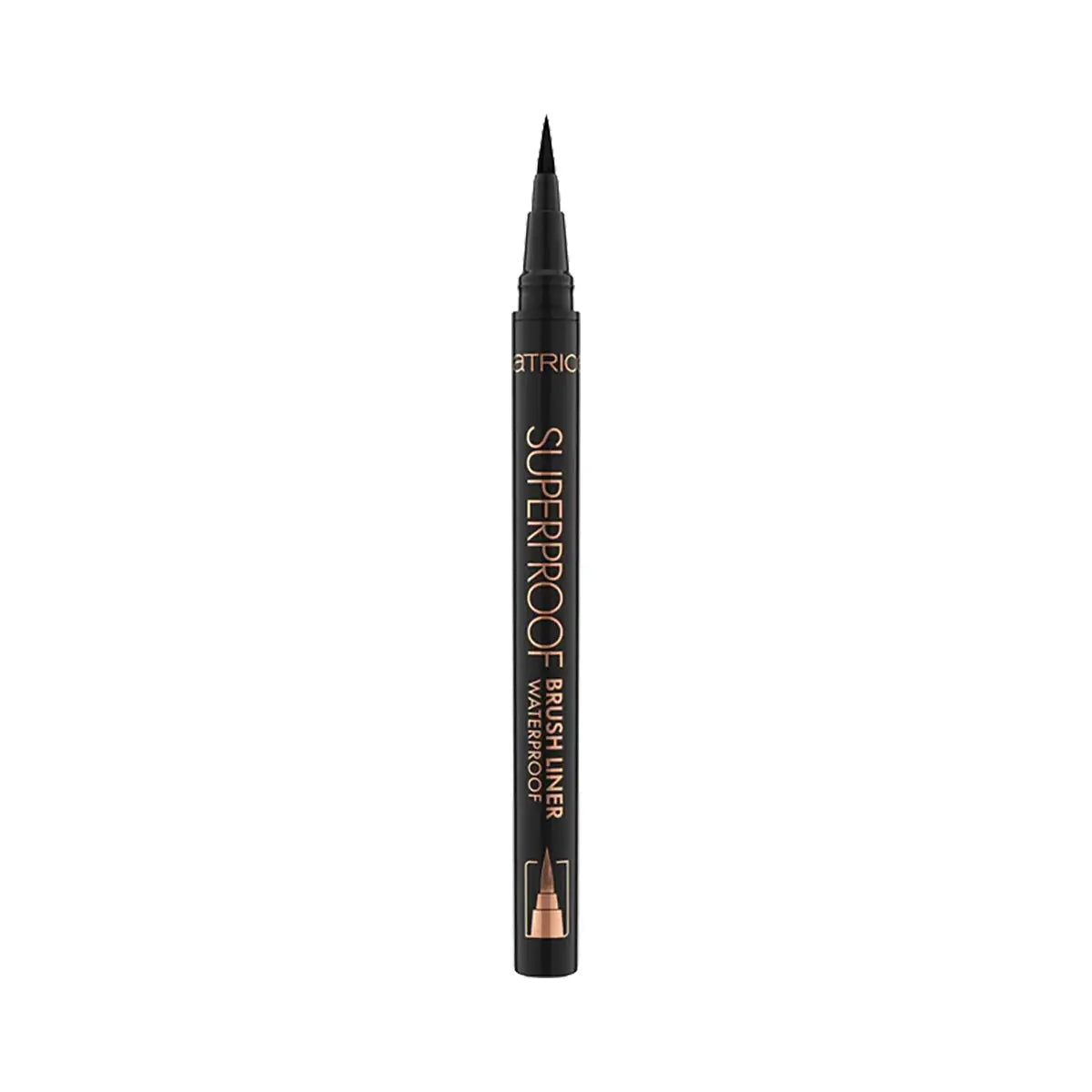 60176-Catrice Superproof Brush Liner Waterproof-010 Midnight Black +1