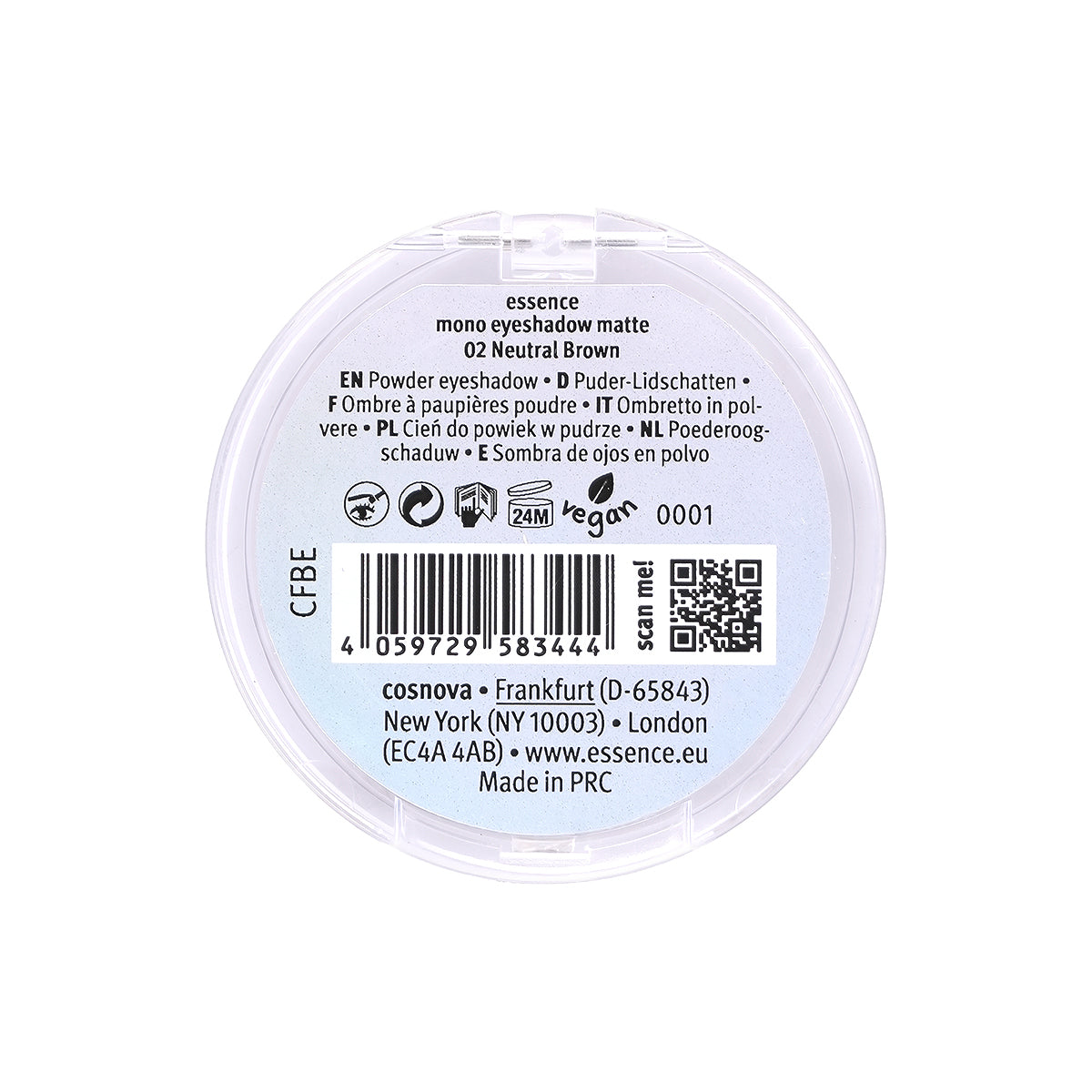60193-Essence Mono Eyeshadow Matte-02 Neutral Brown 