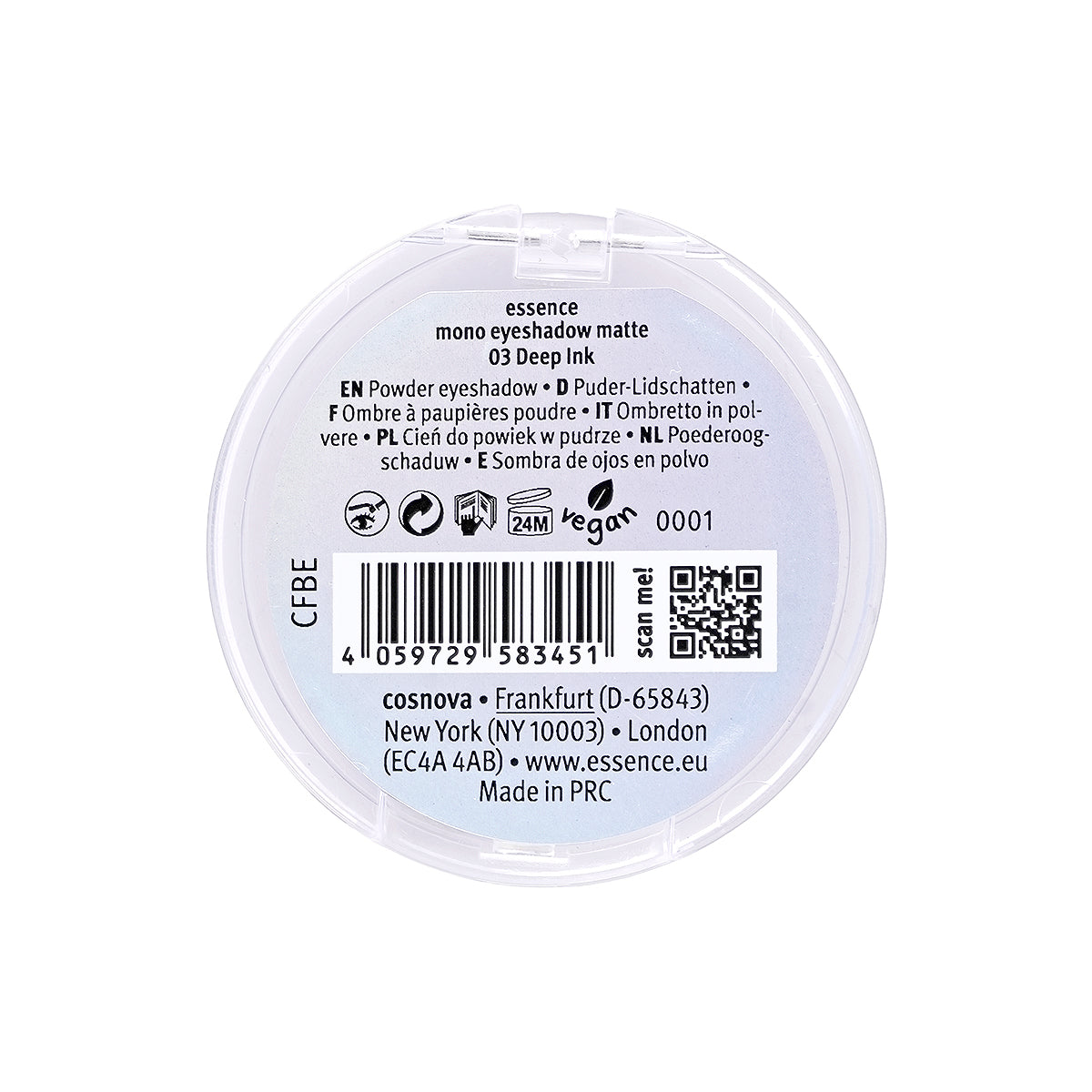 60194-Essence Mono Eyeshadow Matte-03 Deep Ink 