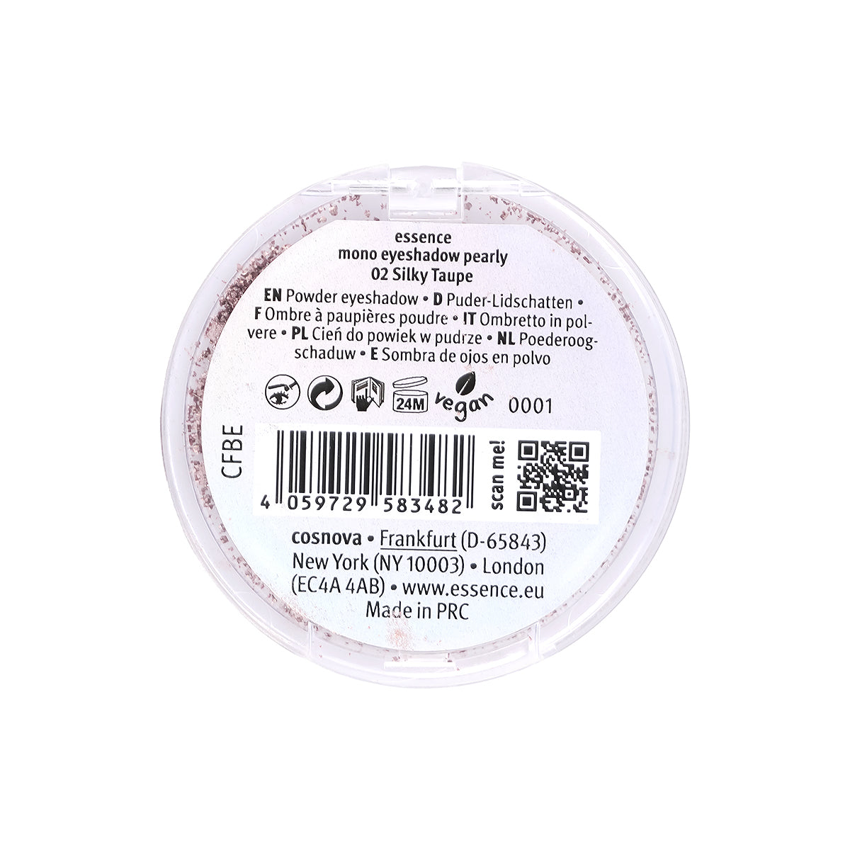 60195-Essence Mono Eyeshadow Pearly-02 Silky Taupe 