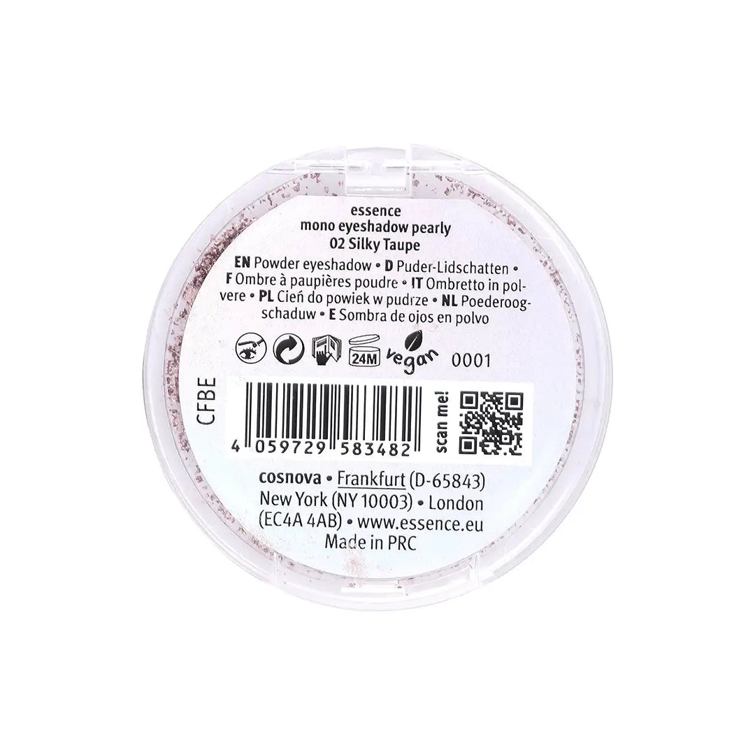 60195-Essence Mono Eyeshadow Pearly-02 Silky Taupe 