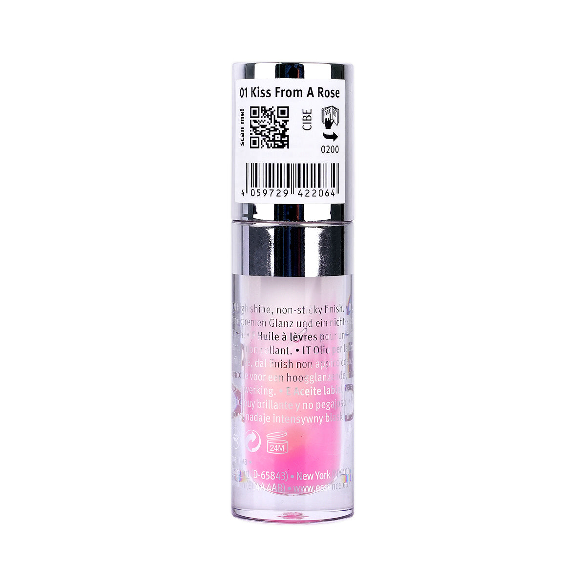 60207-Essence Hydra Kiss Lip Oil-01 Kiss From A Rose +2