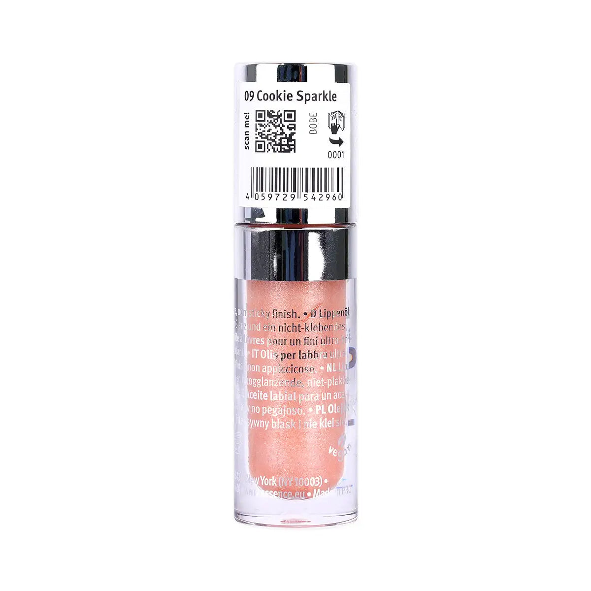 60208-Essence Hydra Kiss Lip Oil-09 Cookie Sparkel +2